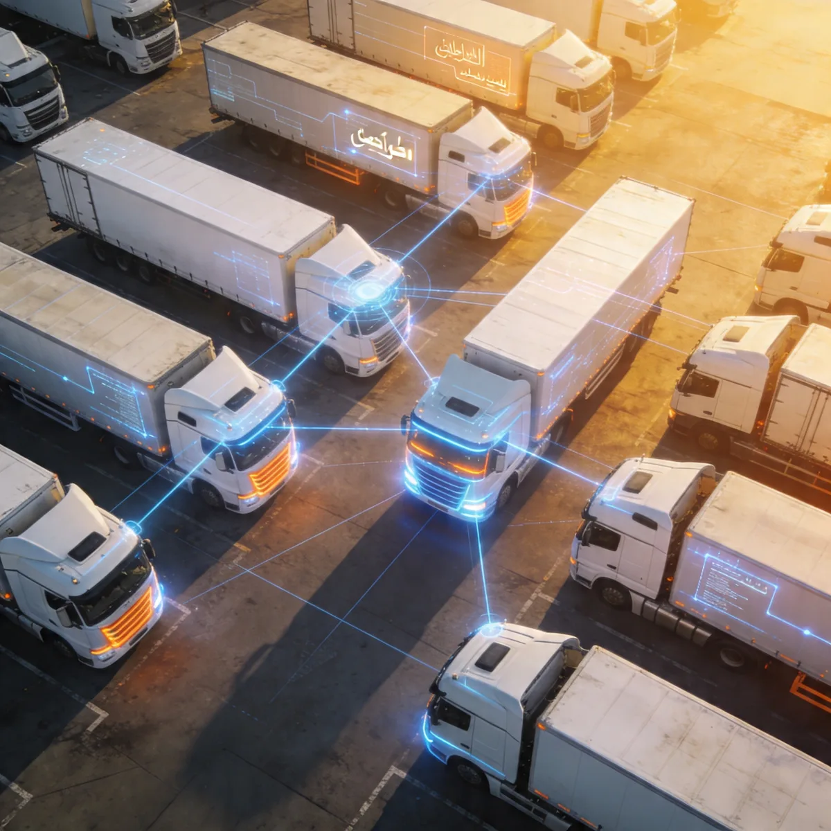 سوق إدارة الأساطيل: نمو 114٪ في السعودية 2 شبكة تتبع GPS للأساطيل في السعودية - شاحنات متصلة بنظام إدارة الأساطيل الذكي من أعلى