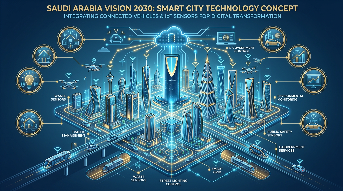سوق إدارة الأساطيل في السعودية: 601 مليون دولار بحلول 2034 3 رؤية 2030 وتحول إدارة الأساطيل بالتقنية
