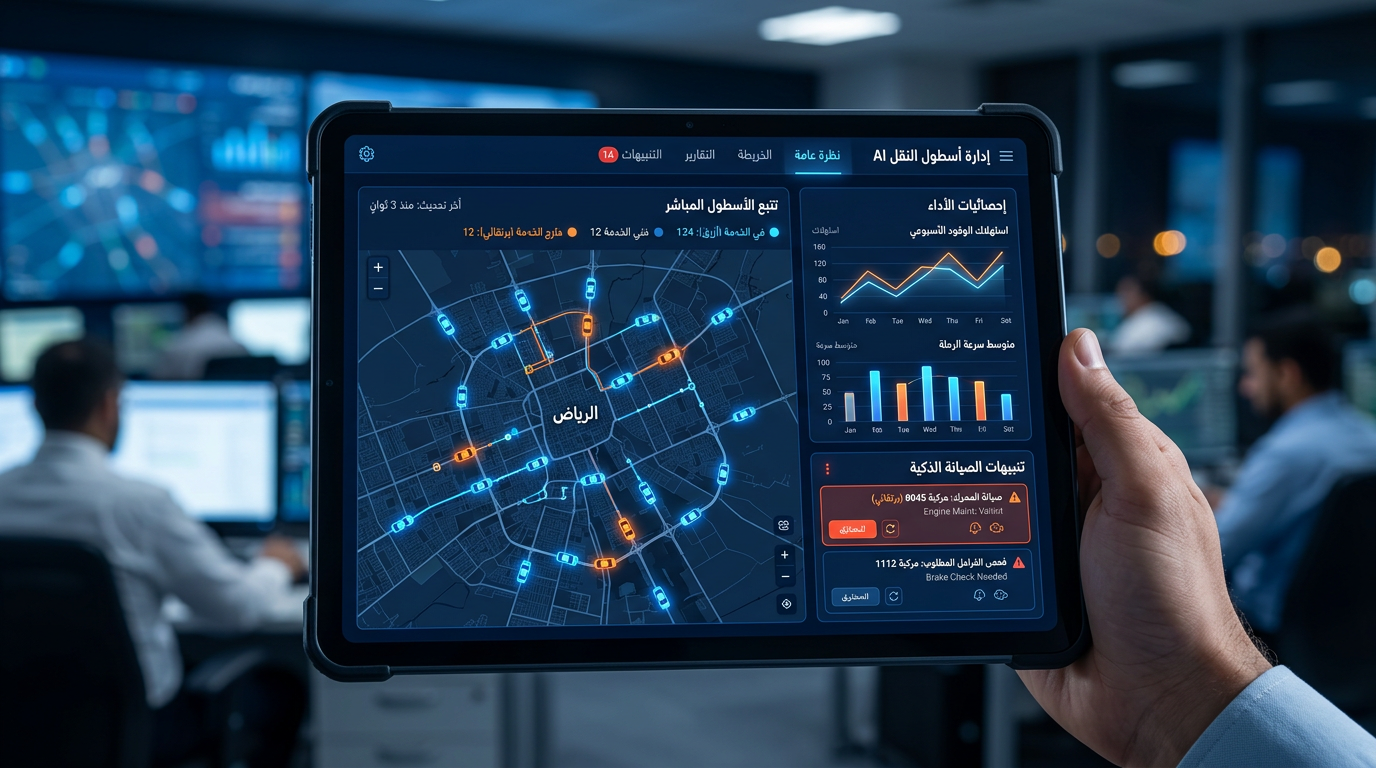 منصات إدارة الأساطيل بالذكاء الاصطناعي: من التقارير إلى القرارات الآلية