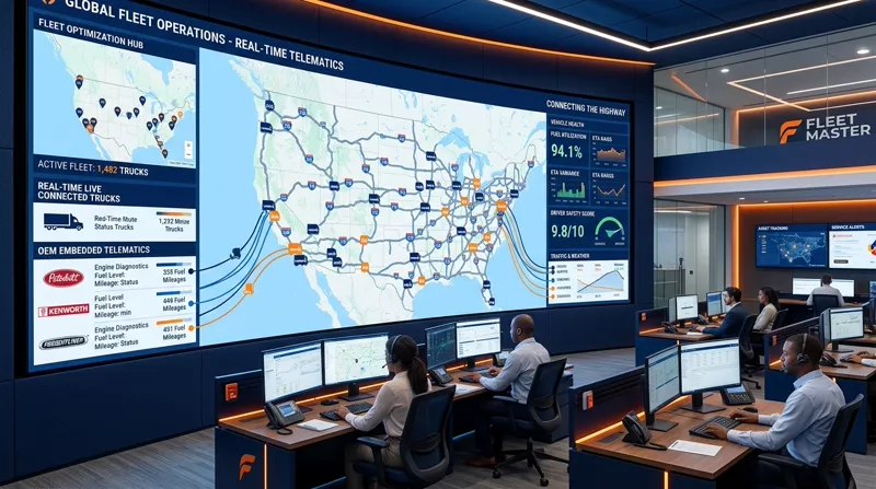 التتبع المدمج من المصنع: مستقبل إدارة الأساطيل في 2026