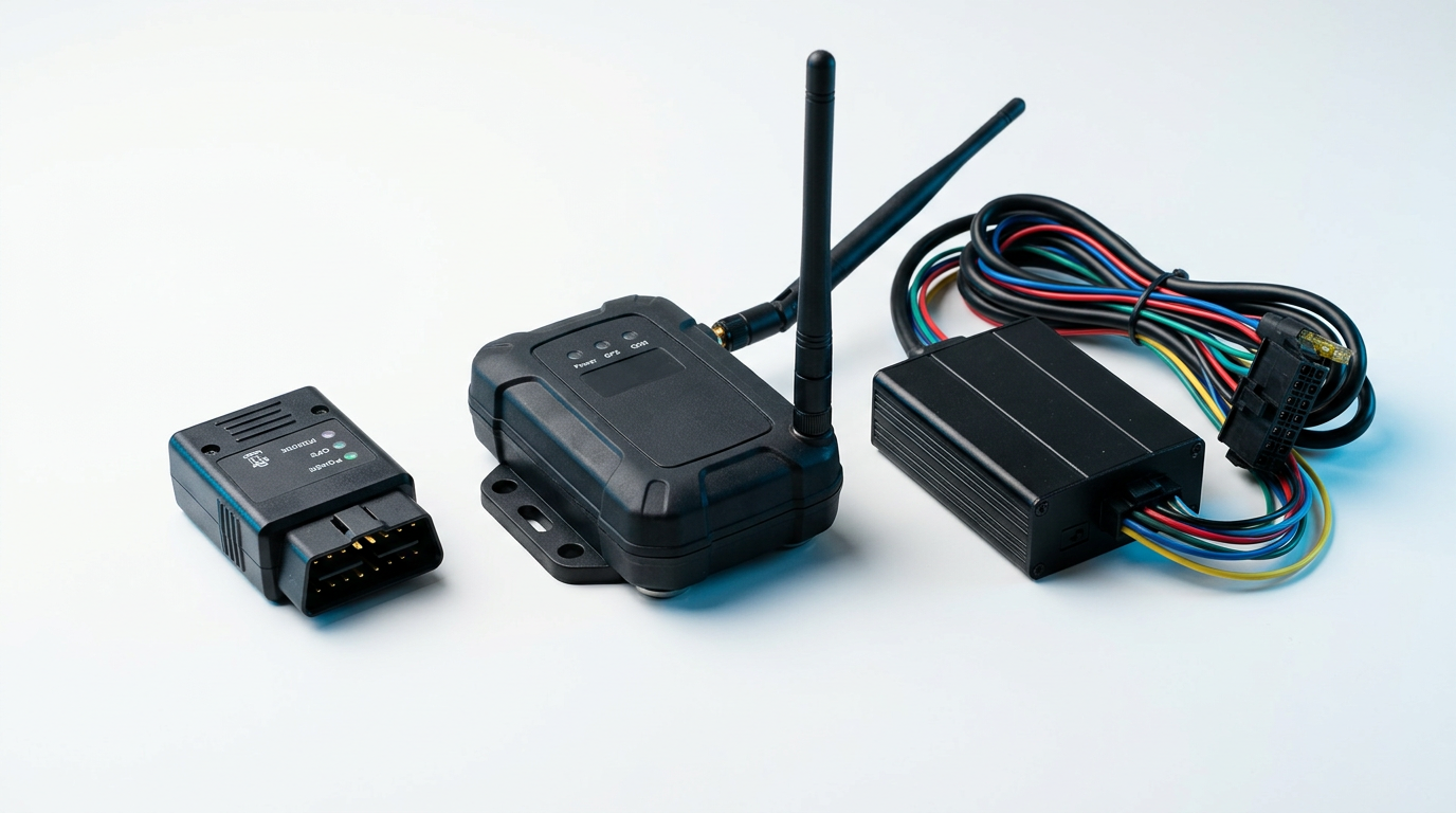 احصائيات تتبع المركبات — أجهزة GPS بأنواع مختلفة: OBD ولاسلكي وسلكي