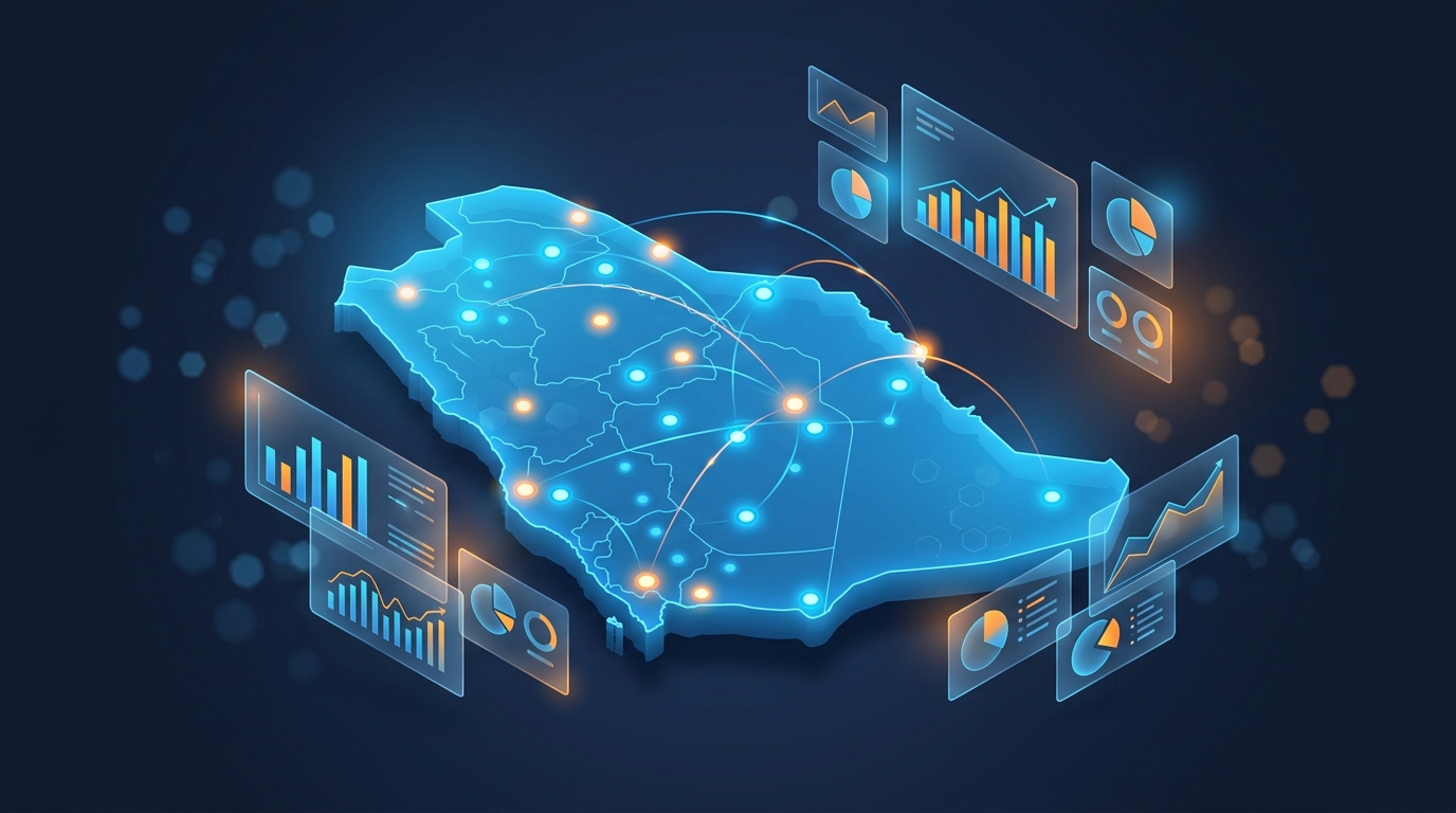 احصائيات تتبع المركبات — خريطة رقمية للسعودية مع بيانات التتبع